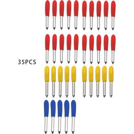 Lame de couteau en alliage, outil de découpe pour ordinateur, avec lettrage à 30, 45 ou 60 degrés, pour Machine à fraiser, 35 pièces (1/5)