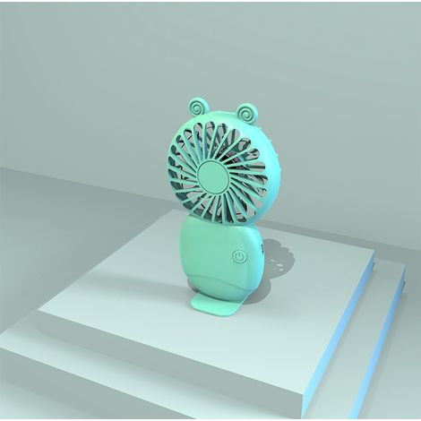 Ventilateur portable rechargeable USB (vert) - Petit, portable, mini - Cadeau de bureau pour la chambre - Ventilateur silencieux pour la maison