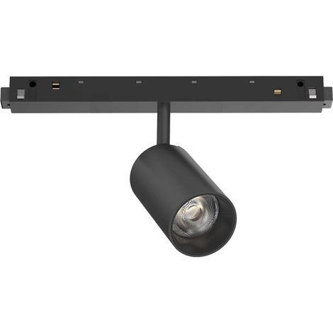 Faretto Binario Singolo On-Off Ego Alluminio Nero 1 Luce 8W 3000K Luce Calda (1/5)