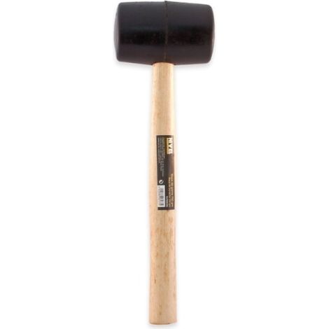Maza Albañil 750Gr Goma Mango Madera Caras Planas Negro