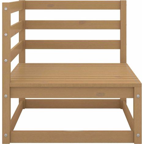 vidaXL Set de muebles de jardín 2 pzas cojines madera pino marrón miel (1/2)