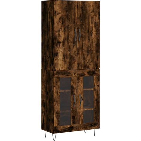 Buffet credenza cassettiera mobiletto mobile contenitore organizer cucina soggiorno salotto alto 695 x 34 x 180 cm legno ingegnerizzato marrone 020033508