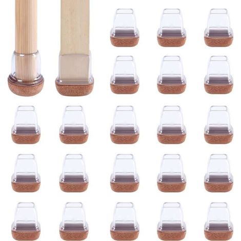 Protection pour Pieds de Chaise - ZGEER - Lot de 24 - Silicone Élastique - 14-36mm - Capuchons de Protection (1/4)