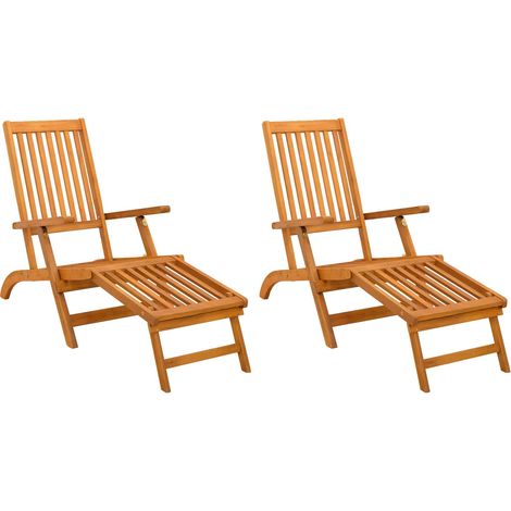 Reclining and Folding Sunlounger 2 pcs 55 x 146 x 91 cm vidaXL