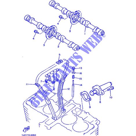 Yamaha 36Y-12252-03 - Amortisseur de chaîne 2 - FJ 1200 86-92