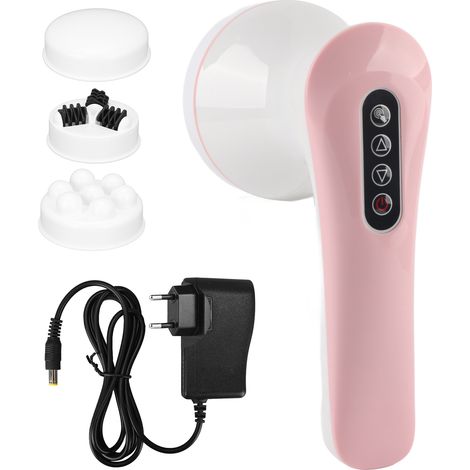 Appareil de massage amincissant électrique 4 têtes vibrantes anti-cellulite pour le corps, prise EU 100-240V (1/5)