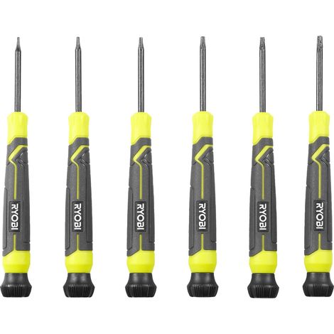Set de 6 Tournevis de Précision Torx Magnétiques – T5 à T10 – Embouts oxyde noir, capuchon rotatif – Réparations électroniques & travaux minutieux (1/5)