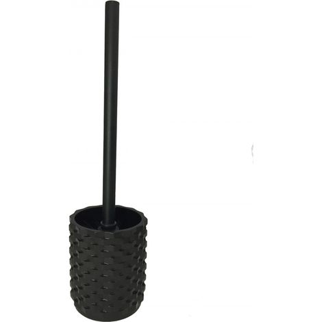 Brosse de toilette noire et tige en métal - WENDY (1/2)