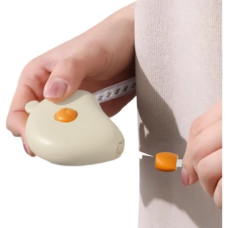 Cinta métrica magnética retráctil de 150 centímetros para manualidades y proyectos de bricolaje. Cinta métrica flexible con diseño de pollo. Para proyectos de tejido, ropa y tela. (1/5)