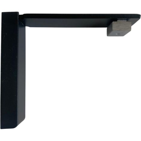 REV - Support de fixation murale pour tringle rideau rail L 80 mm Coloris - Noir mat (1/5)
