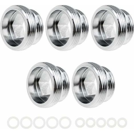 Bardusch - 5 adaptateurs robinet laiton 18 mm mâle → 22 mm mâle filtre eau (1/4)