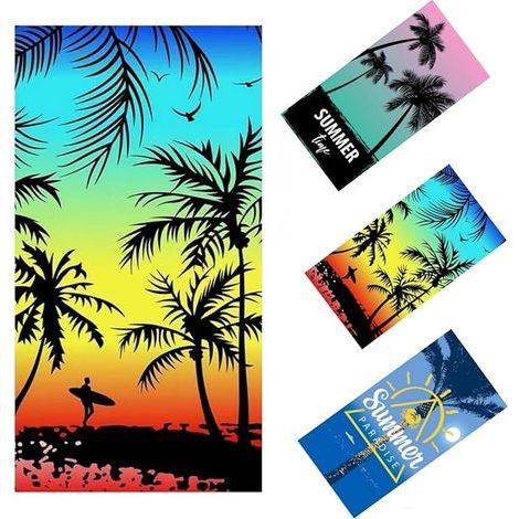 Grande serviette de plage absorbante qui ne colle pas au sable (1/4)