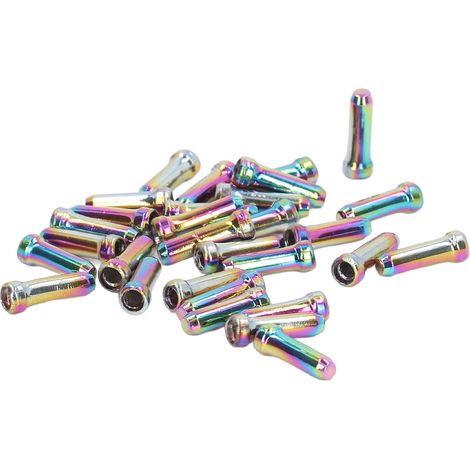 Embouts de câble de frein de vélo en alliage d'aluminium, sertis, colorés, pour freins de vélo de route et VTT (30 pièces) (1/5)