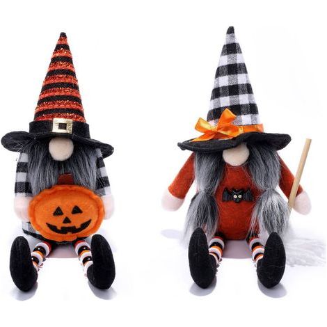 2pcs Bonhomme de Neige en Peluche Flocked, Décoration Intérieure Festive pour Noël et Hiver (1/5)