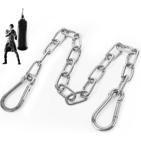 Catena in acciaio inox con due ganci per oggetti pesanti - 5 mm x 50 cm (1/5)