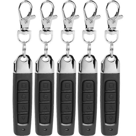 Lot de 5 télécommandes 433 MHz pour ouvre-porte de garage/portail/clé de voiture, avec duplication de code. (1/5)