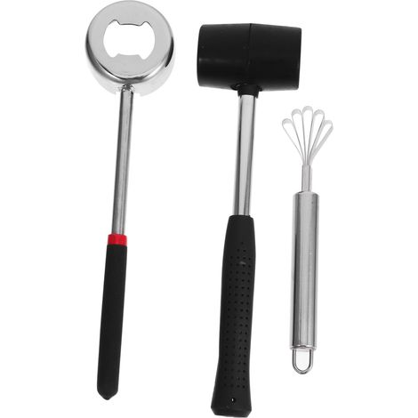 1 outil ouvre-noix de coco en acier inoxydable avec poignée, accessoire facile pour extraire la chair de la noix de coco