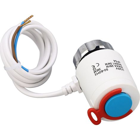 Thermostatischer elektrischer Stellantrieb für Fußbodenheizungsverteiler, Heizkörperventil-Austausch, M30x1,5 mm Gewinde, 230 V AC (1/5)