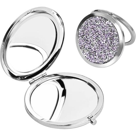 Pocket Mirror, Pocket Mirror with 1/2 Magnification, Round Folding (1/5)