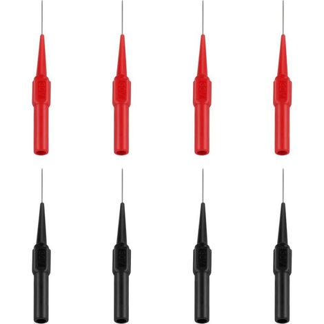 Test Probes, Stainless Steel Multimeter Test Leads, Test Probes, Multifunction Test Lead for Multimeters, Labs, Electricians (Red and Black) (1/5)