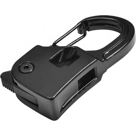 Hebilla de tensión automática fabricada en aleación de aluminio para cuerdas de tiendas de campaña y toldos de camping, con sistema de bloqueo automático. (1/5)