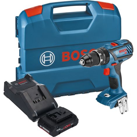Perceuse-visseuse à percussion sans fil Bosch GSB 18V-28 Professional 18 V 63 Nm + 1 batterie ProCore 4,0 Ah + mallette L-Case - sans chargeur