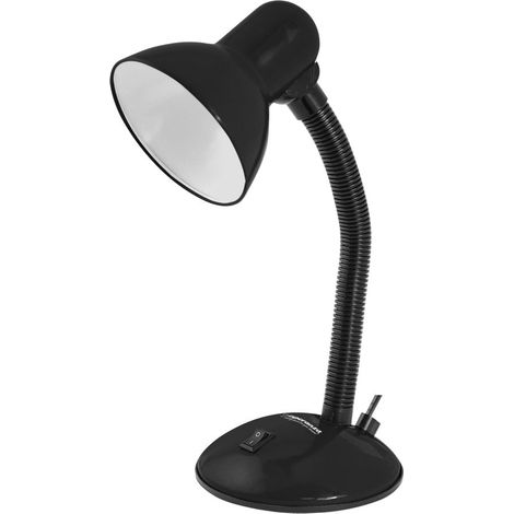 Lampada da scrivania esperanza e27 arcturus nera