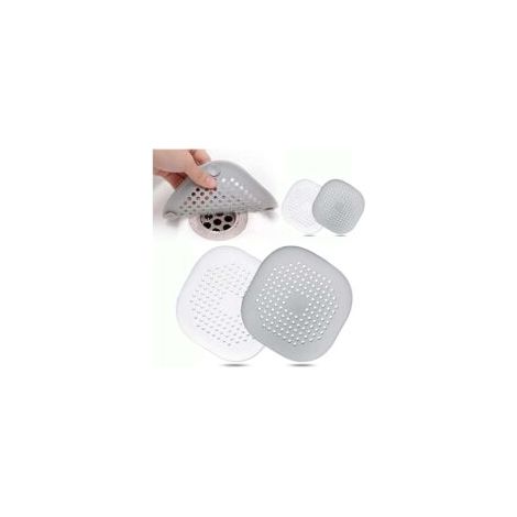 Juego de 4 protectores de desagüe de silicona, colador para fregadero de cocina con ventosa, tapa de desagüe para bañera, colador para fregadero de cocina y baño. - Crezuo (1/4)