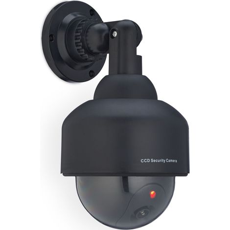 Falsa telecamera di sorveglianza design realistico interno esterno 23,5 x 12,5 x 14 cm in plastica nera 130012468