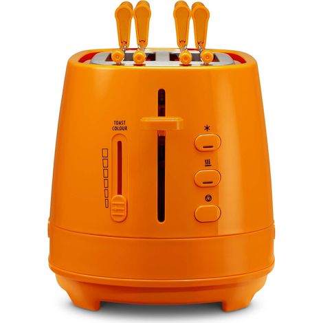 De'Longhi CTLAP2203.O Tostapane 2 fette 550 W funzione scongelamento e riscaldamento griglia panino colore Arancione (1/4)