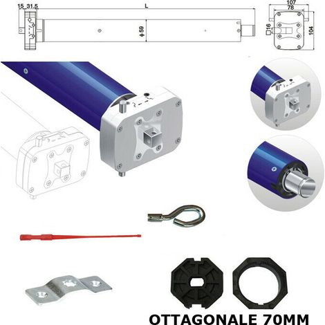 Motore Tapparella Tapparelle 220 Kg 120 Nm Con Manovra Di Emergenza Sblocco 230v