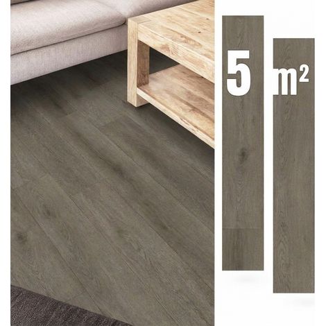 Pavimenti Vinilici Autoadesivi 5 m² MARRONE SCURO Listoni PARQUET (1/5)