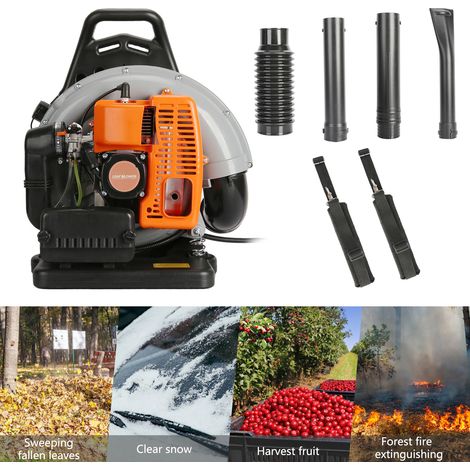 FIANAO Souffleur thermique profession - Monocylindre 2 temps -2300W - 2800RPM - 1.7 L Fuel Tank - ORANGE (1/5)