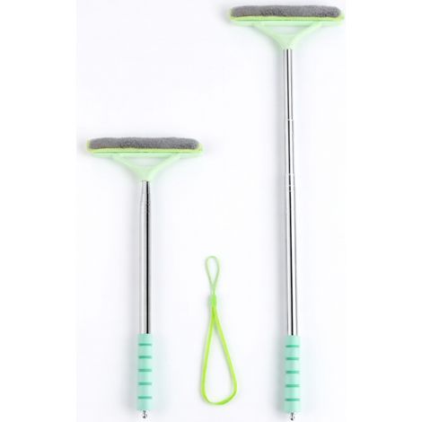 Rasqueta seca-agua de acero inoxidable para coche, cepillo grande de limpieza, verde (1/5)