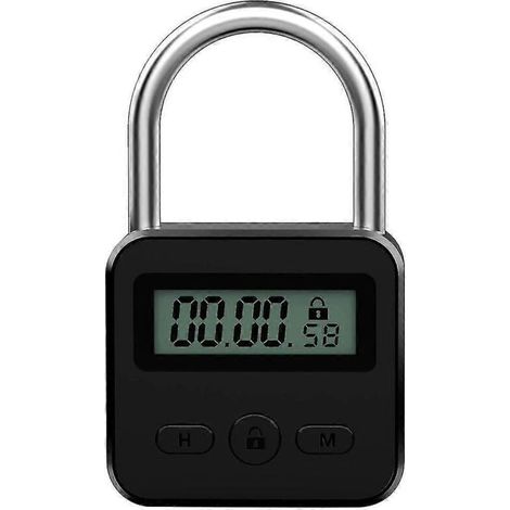 Multifunktionale elektronische Zeitschaltuhr mit Metallverriegelung, LCD-Anzeige, max. Zeitdauer 99 h, USB-wiederaufladbar