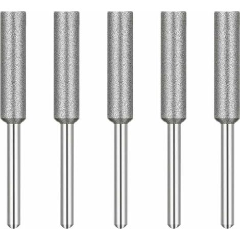 Kettensägen-Schärffräser, Diamant-Kettensägen-Schärfgerät, Schleifköpfe, Schleifstein für Kettensägen, 4 mm, für Kettensägen-Schärfgerät, 5-teilig – Crezuo