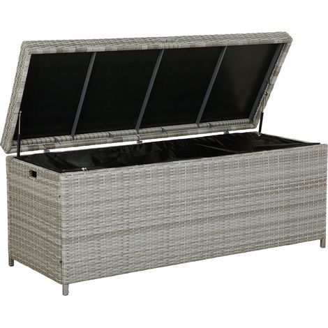 Aufbewahrungsbox MODENA 158 cm 63 cm Grau (1/5)