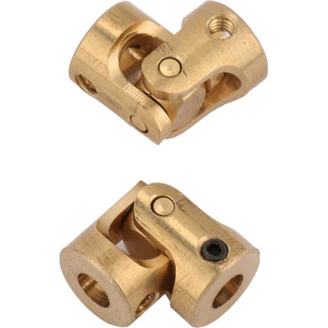 2 pièces Accouplement d'arbre Connecteur de moteur DIY Direction Joint universel en laiton 33 mm (1/5)