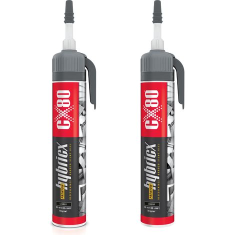 Sigillante universale CX80 HYBRICX - Adesivo per auto, nero, 210 g x2