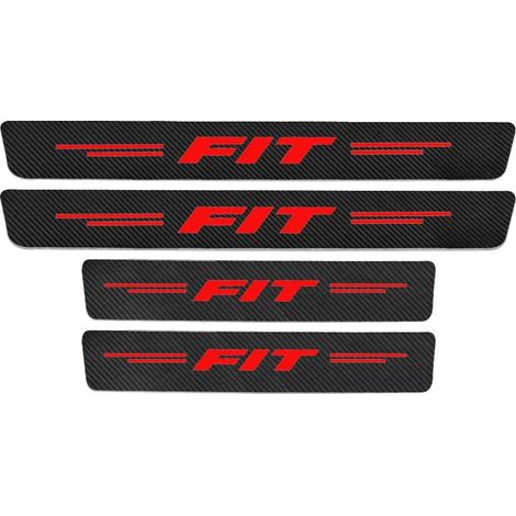 (4 pièces) Protections adhésives de seuil de porte,de coffre et de pare-chocs arrière pour Honda FIT (logo 2021,2020,2019,2018,2017) - Accessoires (1/3)