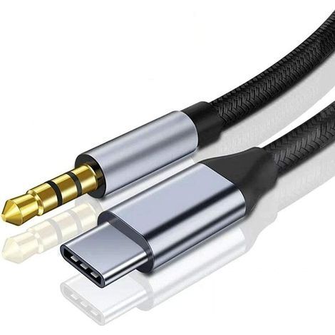 Câble Aux USB C, Adaptateur Jack Type C Mâle vers 3.5mm Mâle, Rallonge Audio pour Autoradio, Haut-Parleur, Casque Samsung Galaxy S21 S20 Ultra S20+ Plus 5G, Note 20/10, Pixel 4/3 XL (1/5)