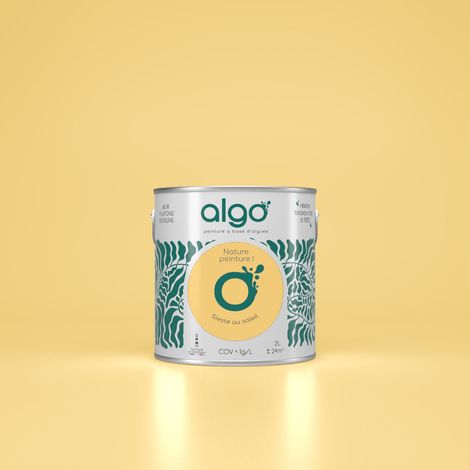 Peinture écologique Algo - Jaune Sieste au Soleil - 5L / Mat (1/4)