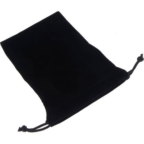 Sac en velours noir avec cordon de serrage, 10 x 12 cm (1/5)