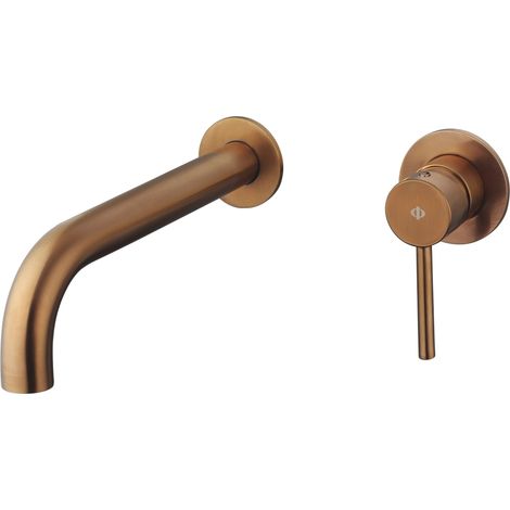 Gifro Empotrado de Lavabo Modelo SIRIO Fabricado en Latón cromado Monomando Acabado en Cobre Pvd (1/2)