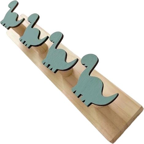 Wandhaken in Dinosaurierform für Mäntel, niedliche Garderobe aus Holz, Hutablage, Handtuchhalter