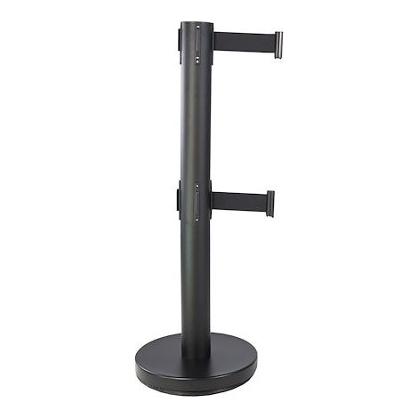 Poteau à sangle noir double sangle 4 m, noire (1/2)