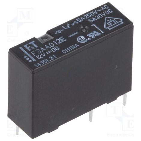 Relè 12vdc 5a/250vac Spsp-no Cto. Stampato Fujitsu Ftr-f3aa012e-ha (1/2)