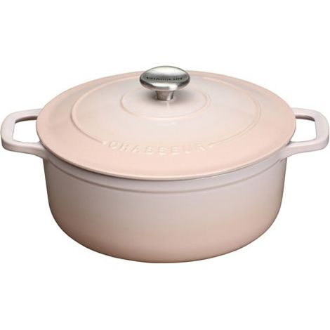 Cacerola redonda de hierro fundido de 24 cm color champán - PUC472401A - Chasseur -