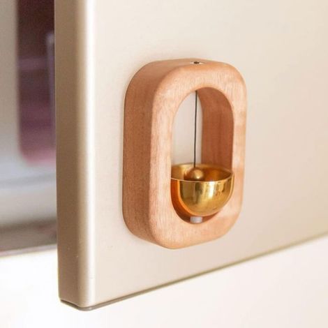 Cloche De Commerce - Carillon Magnetique En Acajou Et Laiton - Pour Porte Metalique Ou Bureau - 1 Unite (1/4)