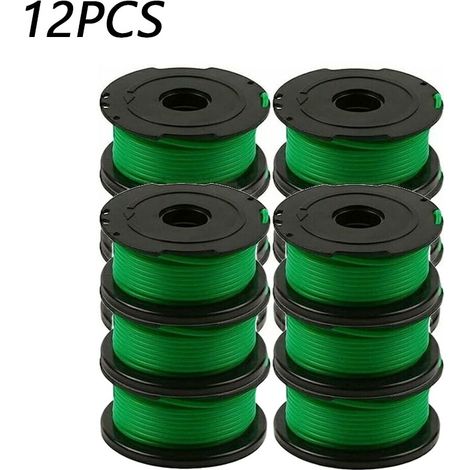 DOLASO Set mit 12 Fadenspulen für Black and Decker GL7033, GL8033, GL9035 Freischneider, jeweils 6 Meter. (1/5)